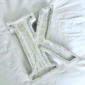 Cynthia Rowley Novelty Letter “K” Wood Decor Item